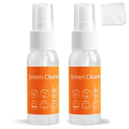 Ordilend Screen Cleaner Refill Kit for Keyboard Cleaning Kit Laptop Cleaner, 10-in-1 Computer Screen Cleaning Brush Tool, Streak-Free Spray for Computer, Phone, Pad, Includes Microfiber Cloth, 60ML