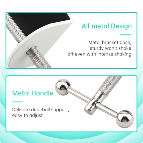 Heavy Duty Metal Desk Clamp,Upgrad C-Clamp Mount for Mic Boom Arm Desk Lamp | 12mm mounting hole. Rubber-lined jaws prevent wear.Fits max 58mm Desk. Quick knob adjustment. For mic arms/phone stands/lamps - color: White