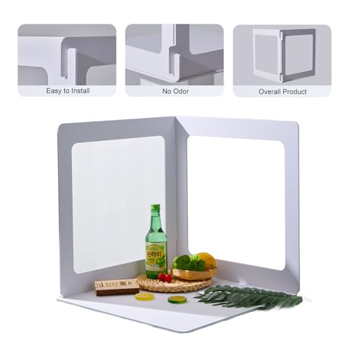 19x19 Inch Backdrop Board Kit, 2PCS Backgound Frame, 1PC Background Board, 6PCS Backdrop Paper, 6PCS Shadow Light Paper for Product, Food, Jewelery, Makeup Photography Shooting - size: 19x19inch