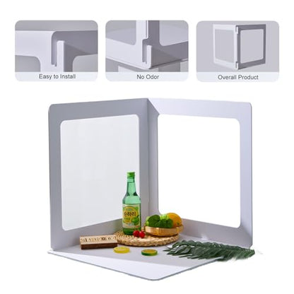19x19 Inch Backdrop Board Kit, 2PCS Backgound Frame, 1PC Background Board, 6PCS Backdrop Paper, 6PCS Shadow Light Paper for Product, Food, Jewelery, Makeup Photography Shooting - size: 19x19inch