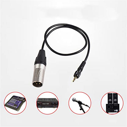 Locking 3.5mm Universal XLR Microphone Cable, Compatible With Sennheiser Saramonic BOYA Comica, Gold-Plated 1/8 Inch Connectors, 3-Pin Male, TRS to XLR Male Balanced Cable Adapter, 1.97 FT - size: XLR Cable Compatible with Saramonic BOYA Comica