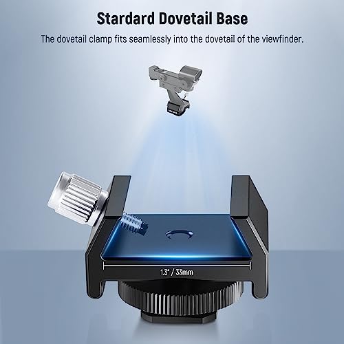 NEEWER Telescope Finderscope Mount Adapter All Metal with Cold Shoe & 1/4" Thread for Camera Hot Shoe Mount, Standard 1.3in/33mm Finder Dovetail Base for Sky Astrophotography, LS-T16