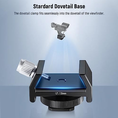 NEEWER Telescope Finderscope Mount Adapter All Metal with Cold Shoe & 1/4" Thread for Camera Hot Shoe Mount, Standard 1.3in/33mm Finder Dovetail Base for Sky Astrophotography, LS-T16