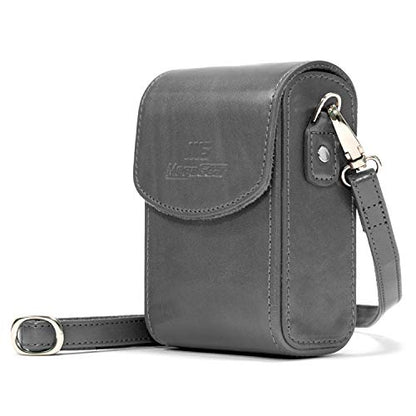 MegaGear MG1215 Leather Camera Case with Strap compatible with Canon PowerShot G7 X Mark III, G7 X Mark II, G7 X - Gray - color: Gray
