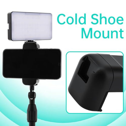 Desk Mic Stand 1/4 inch Thread Adjustable Table Mic Stand Multi-Use Desk Webcam Cell Phone Mount for Camera Ring Light Holder Microphone Clip on Table with Microphone Clip, Cell Phone Clip