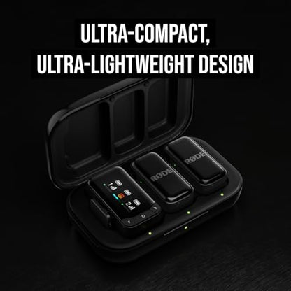 RØDE Wireless Micro - Compact Wireless Microphone Camera Kit, Two Mics with Camera Receiver, Smartphone Receiver, and Charge Case for Content Creation - USB-C, Black - color: USB-C Camera Kit