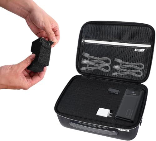 Electronic Organizer, DIY Sponge Protection Travel Cable Organizer Bag Pouch Electronic Accessories Carry Case With Handle Portable All-in-One Storage Bag for Cable, Cord, Charger, Phone, Earphone - size: 10.62in*6.75in*3.5in