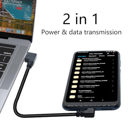Micro USB Power Data Cable Cable 60CM, 90 Degree USB A Male Left Angle to Micro USB Male Left & Right Angle Charging and Data Sync Cable, for GPS, Dash Cam, Digital Camera, Hard Drive etc - 1Pair - style: USB A Left Angle to Micro USB Left & Right Angle -