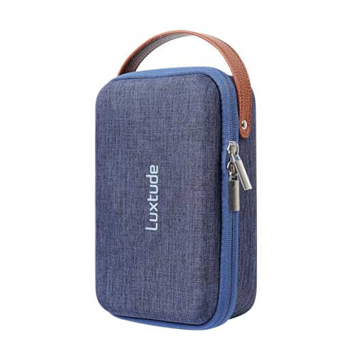 Luxtude Charger Organizer Travel Case, Portable Tech Organizers, Hard Shell Zipper Case for Electronics, Travel Essentials, Blue (External Size 8.5 x 5.9 x 2.5 Inch) - color: Blue, size: Small