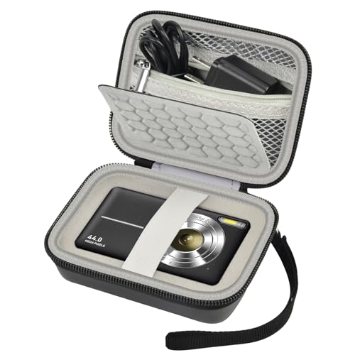 Comecase Carrying & Protective Case for Digital Camera, for CAMKORY/for Kodak Pixpro FZ45 FZ55/for Canon PowerShot ELPH 180/190 / for Sony DSCW800 DSCW830 Cameras for Travel - Black - color: Black