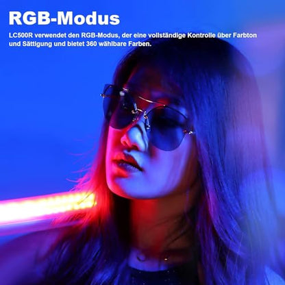 Godox LC500R RGB LED Light Sticker (LC500R RGB (Black 24'')) - Versatile Handheld Lighting for Photo & Video Enthusiasts - size: 22" LC500R