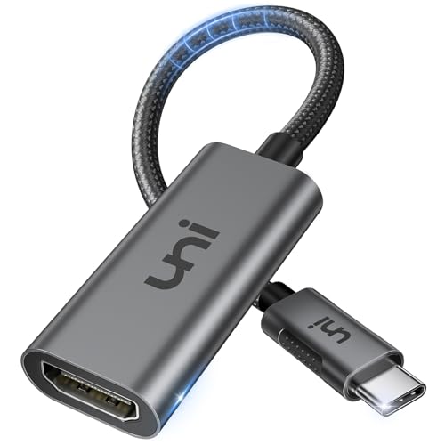 uni USB-C to HDMI Adapter 4K@60Hz, Thunderbolt 3/4 to HDMI Adapter, Type C HDMI Converter, Compatible with MacBook Pro/Air 2022, iPad Pro/Air, Surface Laptop, Dell XPS, Chromebook, Galaxy & More