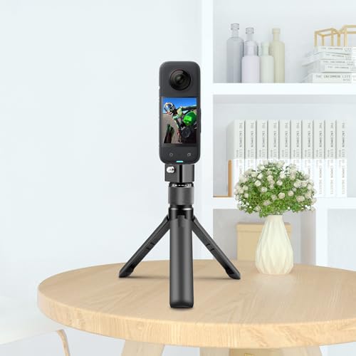 PULUZ Bullet Time Handle Tripod Rotating Grip | Insta360 X5/X4/X3/ONE RS/ONE X2, GoPro Hero 13/12/11/10, DJI Osmo Pocket 3, Desktop Tripod Stand, Action Camera Selfie Stick
