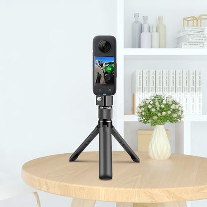 PULUZ Bullet Time Handle Tripod Rotating Grip | Insta360 X5/X4/X3/ONE RS/ONE X2, GoPro Hero 13/12/11/10, DJI Osmo Pocket 3, Desktop Tripod Stand, Action Camera Selfie Stick
