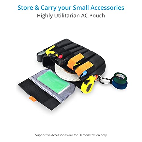 PROAIM Cube AC Pouch (Small) For Camera Assistants, Grips & Techs. Comes with a 2.5 Wide Belt Loop, External Pockets & D-Ring. For Utility Tools & Video Accessories (P-CBAC-01)