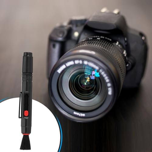 PATIKIL Camera Dusting Brush, Multifunction Cleaning Brush Keyboard Lens Cleaning Pen Screen Lens Cleaner for Vinyl Records, LP Scan, SLR & Computer Screens,3 Pcs Red