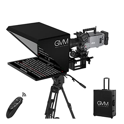 GVM Teleprompter Kit for Digital Cameras/camcorders Portable 18.5'' Teleprompter Kit with Remote Control & App,with 18.5" Android All-in-One Monitor and Carry Case - size: 19inch