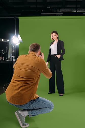 Denny Manufacturing - Seamless Paper Backdrop for Photography, Green Seamless Paper Roll - Green Screen (86 in x 36 ft) Includes Free Roll Black Gaffer Tape (2 in x 13 ft) - color: Green Screen, size: 86 in x 36 ft