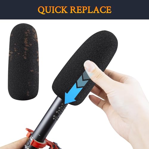 SOULWIT 2Pcs Pop Filter for RØDE(Rode) VideoMic NTG Microphone - Black