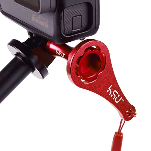 HSU Aluminum Thumbscrew Set + Wrench for Gopro Hero 13, 12, 11, 10, 9, 8, 7, 6, 5, 4, 3, AKASO Campark and Other Action Cameras (3pcs, Red) - color: Thumbscrew Set + Wrench(Red)