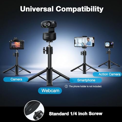EMEET PIXY Dual-Camera AI-Powered PTZ Camera 4K with Tripod, AI Tracking, PDAF&AI Autofocus 0.2s, 1/2.55'' Sony Sensor, 3 Mics, Presets, 4K Webcam for Streaming, OBS/Twitch/Switch 2 Compatible - style: PIXY Kit Dual-Camera AI PTZ 4K