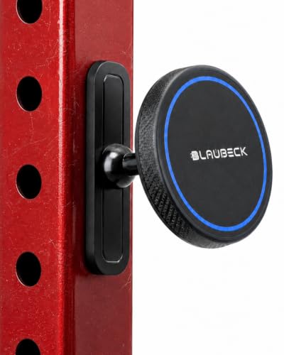 Magnetic Gym Phone Mount for MagSafe Accessories – Dual Magnet Stand for iPhone 17 and Android compatible with MagSafe Phone Stand with Alloy Base – Gym Essentials for Workouts Recording, Home, Garage