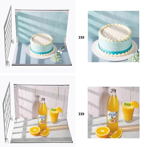 Product Photography Backdrop Kit, 11.7 x 16.5 in, 12 Double-Sided Backdrops | 24 photo background designs, foldable backdrop board and shadow props for food, skincare, jewelry and handmade products. - color: Dark