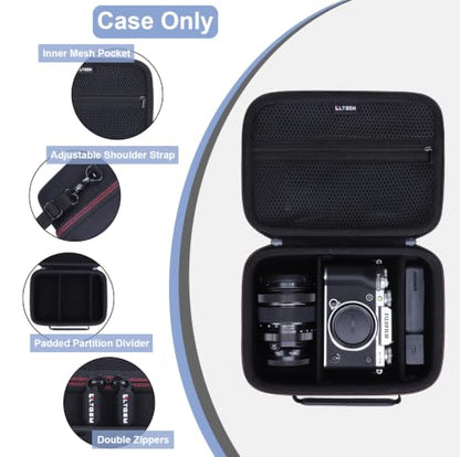 L LTGEM Case Compatible with Fujifilm X-T30 III/X-E5/X-M5/X-T5/X-T50/X-S20 Mirrorless Digital Camera, Lens and Accessories, Hard Travel Carrying Camera Case for Fujifilm X-T30 III