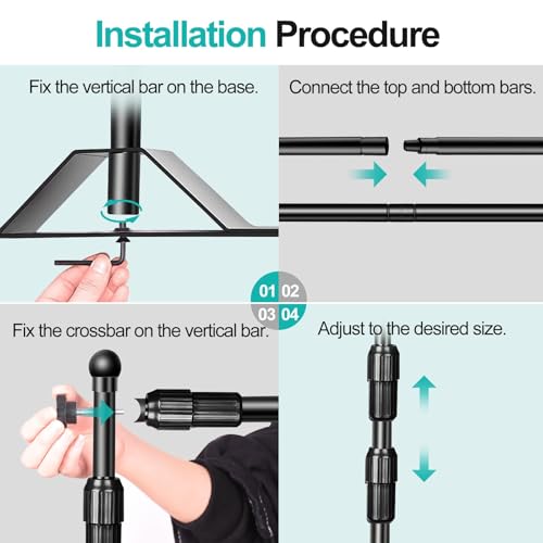 EMART Adjustable Photo Backdrop Banner Stand with 8 x 8ft (W x H) Telescopic Tubes, Suitable for Trade Shows, Professional Photography Booths, and Step and Repeat Background Displays - size: 8 x 8FT