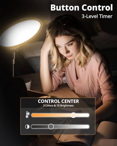 UBeesize 10.5in Laptop Ring Light with Stand and Phone Holder for Desk, Zoom Lighting for Computer, Video Recording, Streaming, Video Conference, Video Calls - style: Full-Screen Light