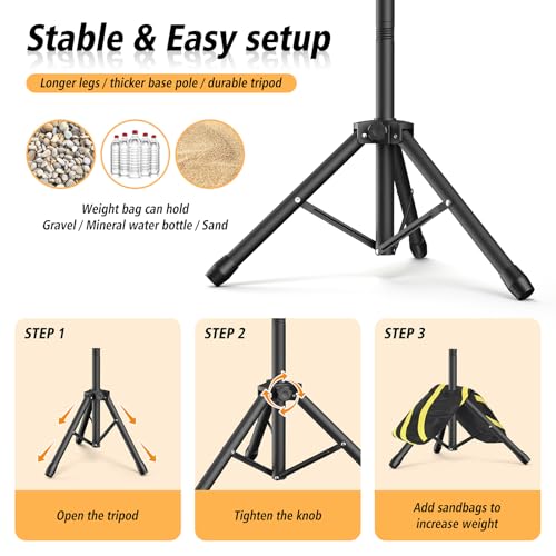 Forlogic Backdrop Stand 10x7.5ft(WxH), Heavy Duty Adjustable Photo Back Drop Stand kit, Suitable for Party, Photography, Weddings