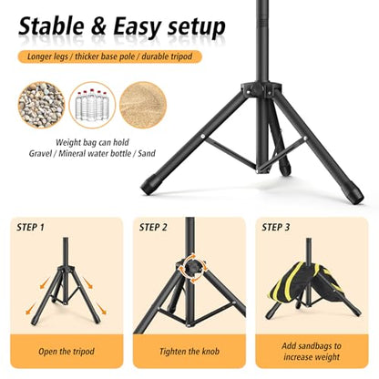 Forlogic Backdrop Stand 10x7.5ft(WxH), Heavy Duty Adjustable Photo Back Drop Stand kit, Suitable for Party, Photography, Weddings