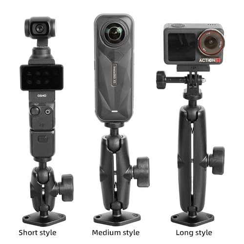 xik 1/4"-20 Thread Camera Mount Holder for Wall/Desk/Car/Boat,AMPS Standard Hole Installation，Fits DSLR, CCTV, Action Cam, Projector, Security Camera - size: 5.51" Length