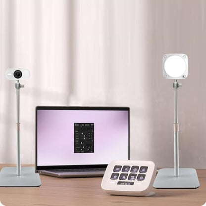 White Webcam Stand for Logitech Brio 500,StreamCam,Lenovo,Elgato Neo Webcams