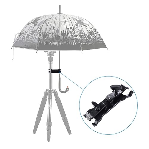 Leadigol Camera Tripod Umbrella Clip Holder Clamp Bracket, Plastic Umbrella Holder Clip for Photography Accessory Photo Studio Tripod Outdoor Umbrella DSLR Camera Fixation Clamp