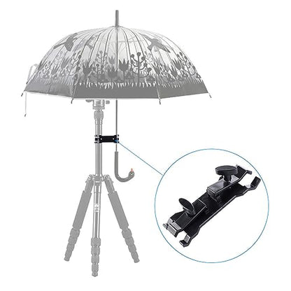 Leadigol Camera Tripod Umbrella Clip Holder Clamp Bracket, Plastic Umbrella Holder Clip for Photography Accessory Photo Studio Tripod Outdoor Umbrella DSLR Camera Fixation Clamp