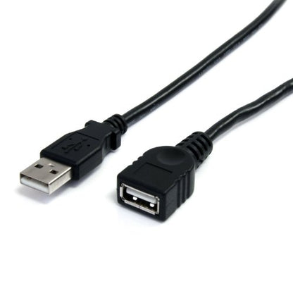 StarTech 10ft USB 2.0 Extension Cable, USB-A M/F, Black (USBEXTAA10BK) - color: Black, size: 10ft