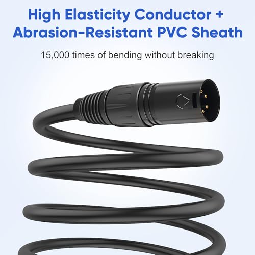 4 Pin XLR Splitter Cable, 1 Male to 2 Female XLR 4 Pin Patch Y Cable Balanced Microphone Splitter Cord Audio Adapter