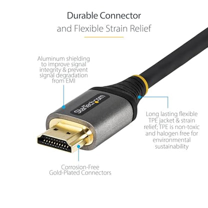 StarTech.com 16FT/5M HDMI 2.1 Cable 8K - Certified Ultra HIGH Speed HDMI Cable 48GBPS - 8K 60 - size: 16 ft