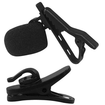 12 Pcs Lavalier Microphone Clips Replacement Kit with 12 Pcs Foam Windscreen Covers, 12 Pcs Plastic Wire Clips for Voice Recording, Video Conferencing, Online Meetings and Video Creators - size: 12 Pack