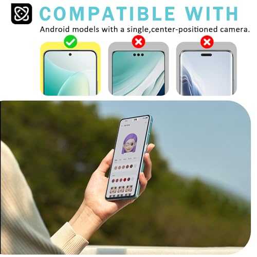 Front Camera Cover Compatible for Android Phones/Pixel/Galaxy/iPad - Webcam Blocker for Single Front Camera, Privacy Slider Protects Your Phone Security-Black - color: Black