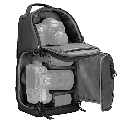 TARION Camera Sling Bag Backpack - DSLR Sling Camera Bag for Photographers | Cross body Sling Bag with Raincover Tripod Holder Photography Compact Slingpack Black TR-S - color: Sling Bag Black, size: Large