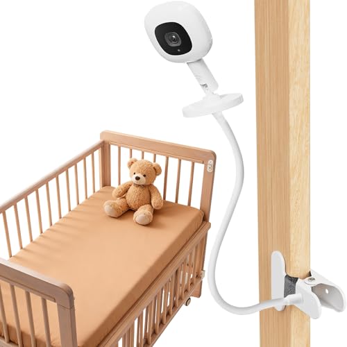 15.7in Flexible Baby Monitor Mount Compatible with Nanit Pro Smart Baby Monitor & Flex Stand, Also for Cameras with 1/4 Screw Mount 360° Adjustable Long Gooseneck Arm for Crib, Dresser, Shelf - size: 15.7 inch