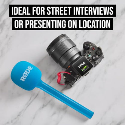 RØDE Interview GO Handheld Adaptor for RØDE Wireless Microphones (Blue) - color: Blue