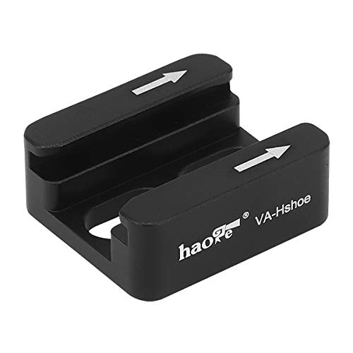 Haoge Cold Shoe Mount Adapter Hot Shoe Hotshoe with 1/4"-20 Screw for Camera Cage, Camera Rig, Light, LED Monitor, Flash, On-Camera Microphone, EVF, Audio Recorder - color: Cold Shoe Adapter