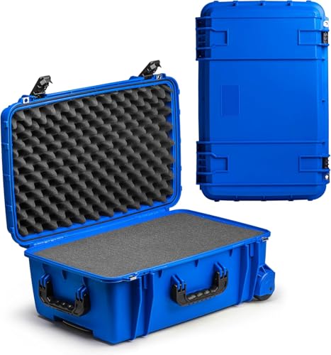 Seahorse 920 Professional Camera Case with Customizable Accuform Foam, TSA Approved, MIL‑Spec, IP67 Waterproof, USA Made for Photographers and Travel Enthusiasts - color: Blue, size: 920, style: Foam