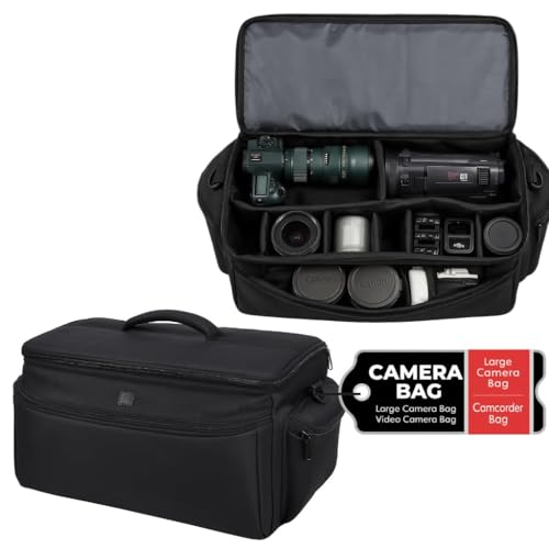 eCostConnection Extra Large Soft Padded Water Resistant Camcorder Equipment Gadget Bag/Case for Canon XA10, XA20, XA25, XH-G1s, XL2 and More Cameras Camcorders and DSLR - size: Extra Extra Large