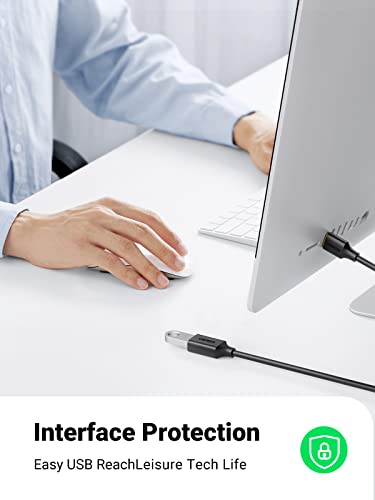UGREEN USB Extender, USB 3.0 Extension Cable Male to Female USB Cable High-Speed Data Transfer Compatible with Webcam, Gamepad, USB Keyboard, Mouse, Flash Drive, Hard Drive, Oculus VR, Xbox 15 FT - size: 15 ft