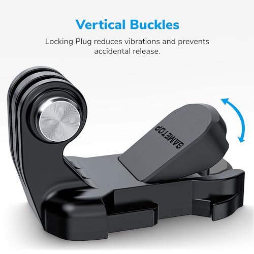 Helmet Sticky Mounts Adhesive Buckle Mount Accessories for GoPro | Screw Kit, for Go Pro Hero 13 12 11 10 Max 9 8 7 6 5 Session Mission DJI Osmo Insta360 AKASO Action Cameras, 12 in 1