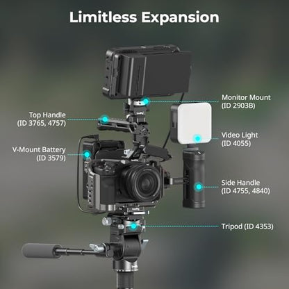 SmallRig HawkLock Quick Release Camera Cage Kit for Sony A7C II/ A7CR with Integrated Silicone Grip, Full Access Vlog Making Cage for Sony Alpha 7C II/Alpha 7CR with Cable Clamp for HDMI - style: HawkLock QR Cage